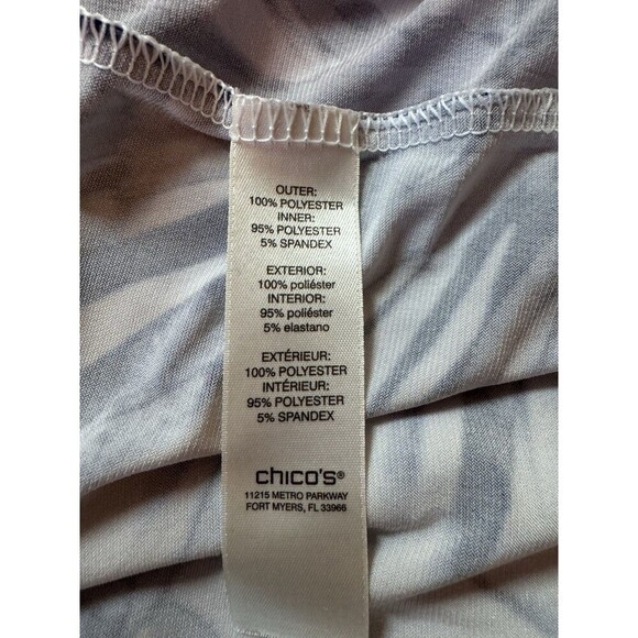 Chicos Easywear Women’s 3 US XL Layered Chiffon Kimono Style Casual Tunic Top - Picture 14 of 14